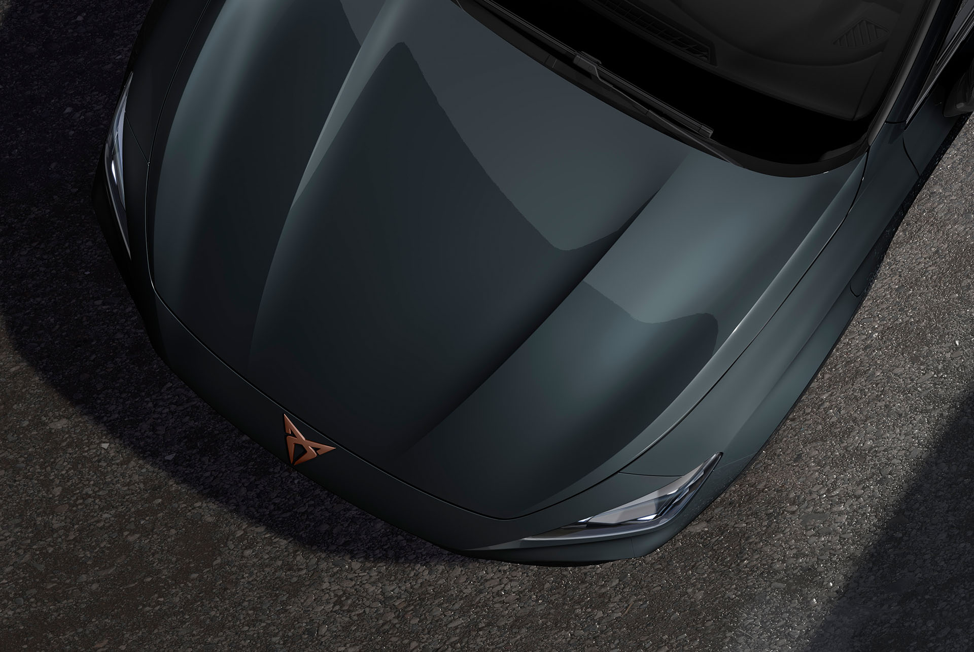 Bird’s eye view of fiord blue new CUPRA Formentor.