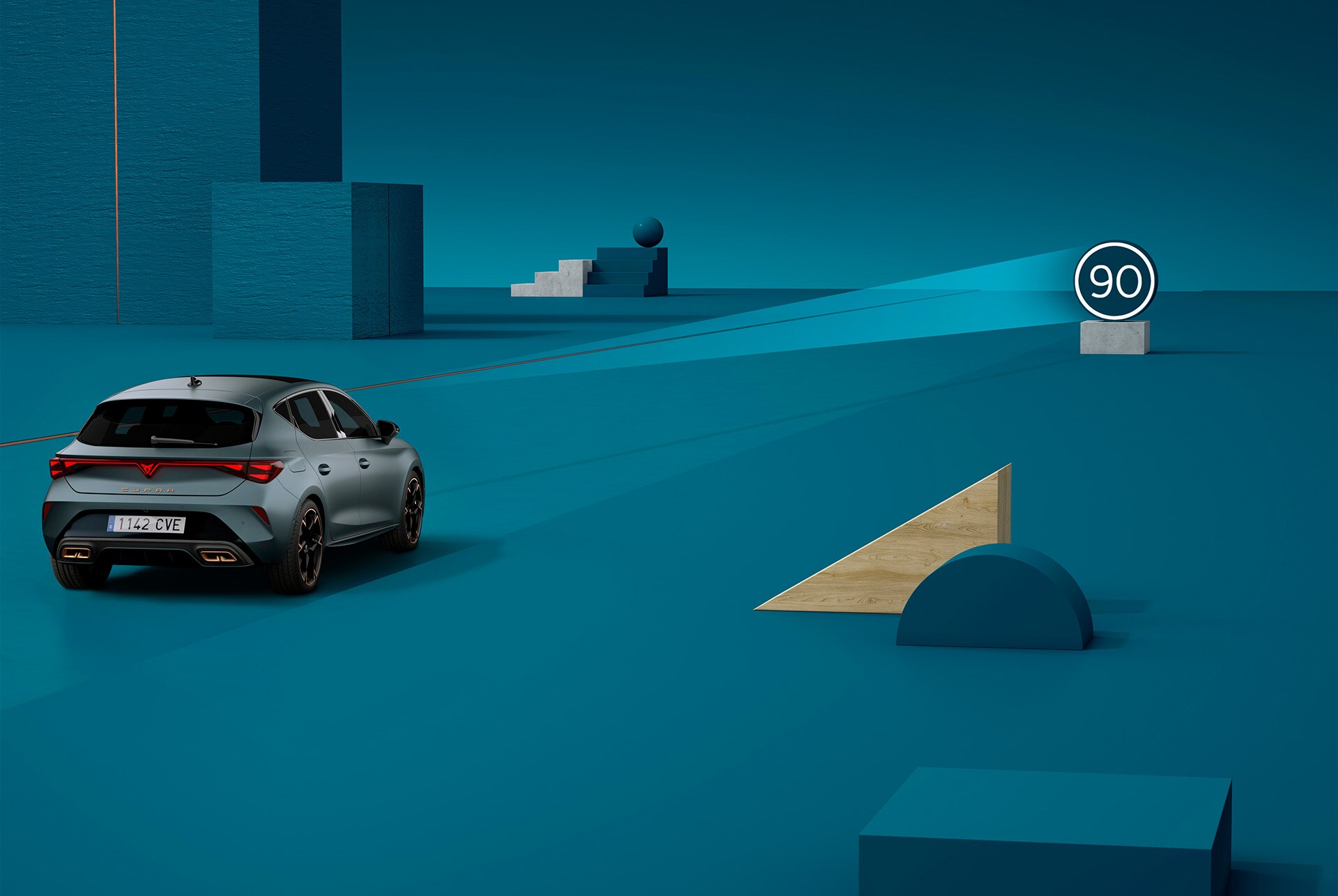 Demo of the traffic sign recognition function, included in the new CUPRA Leon.