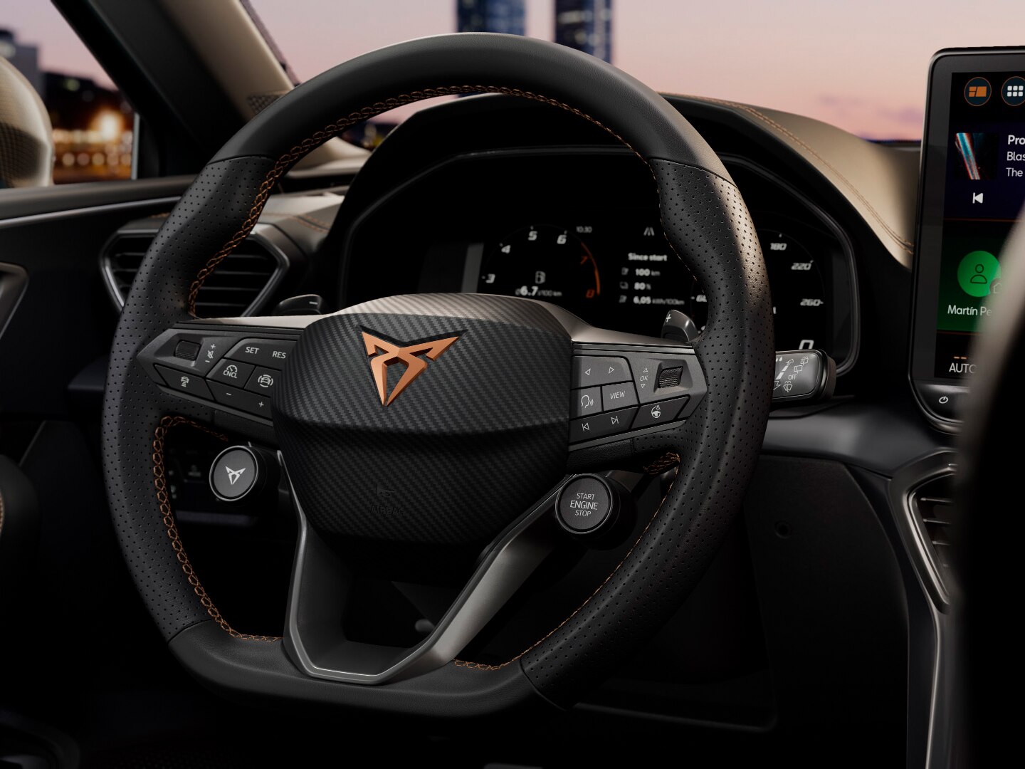 CUPRA Leon Sportstourer intelligent drive pack with park assist, pre-crash feature and lane keeping, among other safety and parking functionalities.