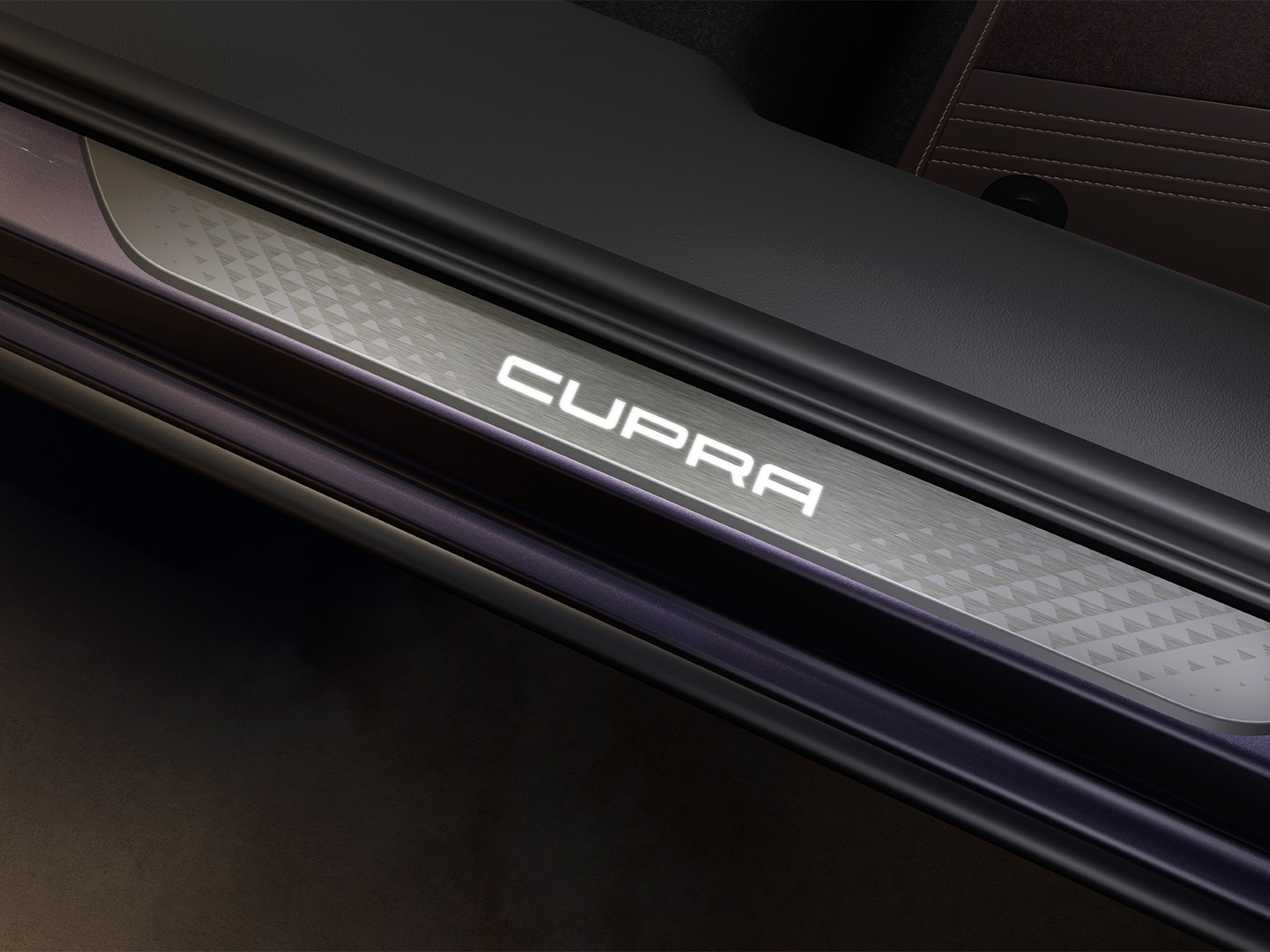 Equipment upgrade Edge close-up of interior detail of CUPRA Terramar.