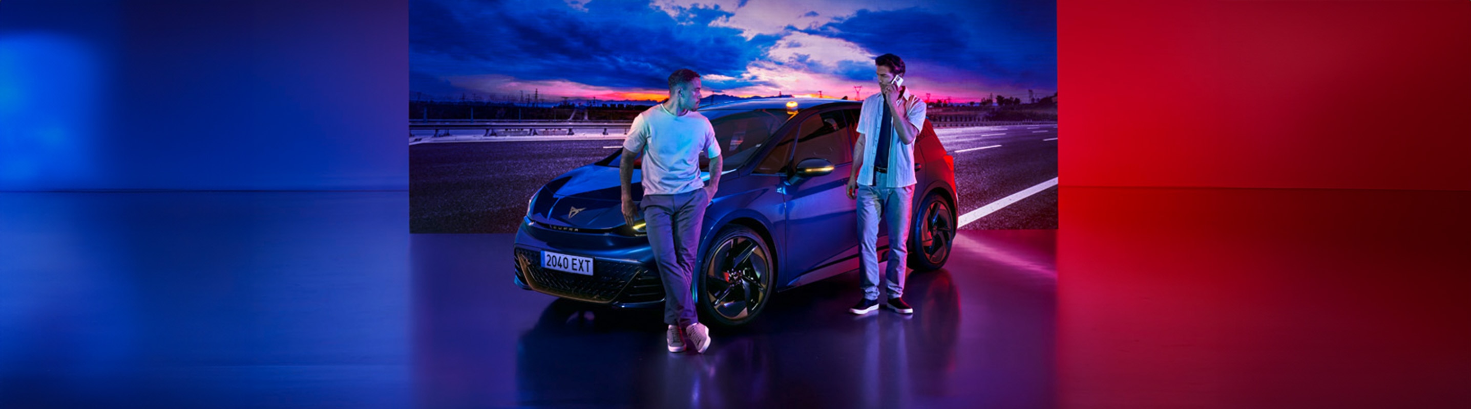 Man leaning on CUPRA Formentor front grill